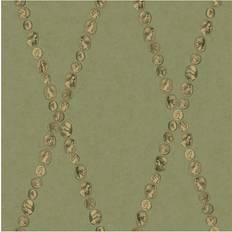 Fornasetti Wallpaper Cammei Antique Gold on Olive 100% paper