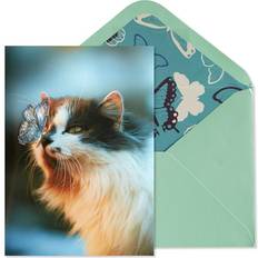 Articoli per Feste Cat and Butterfly Birthday Card