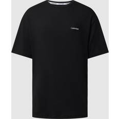Calvin Klein Polyester T-shirts Calvin Klein Logo-Printed Cotton-Blend T-Shirt Black