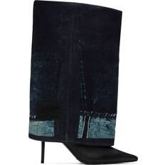 Jimmy Choo Jean Paul Gaultier Cuff Over The Knee Boot Black/Denim