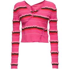 Pink Cardigans Jacquemus Pink 'Le Cardigan Tordu' Cardigan 450 Dark Pink FR