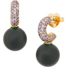 Glas Øreringe Kate Spade Showtime Glass Drop Crystal Hoop Earrings