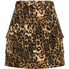 Leopard Nederdele Neo Noir Layken Cargo Skirt LEOPARD