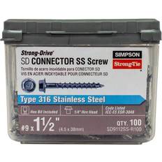 Simpson Strong-Tie #9x1-1/2Inch 316 SS Hex Drive Screw