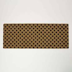 120.0 cm Entrance Mats Homescapes Spotted Coir Double Door Mat Runner Brown cm