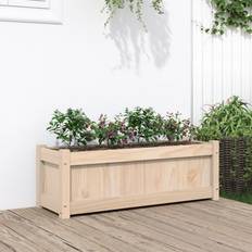 Vasi, Piante e Coltivazione vidaXL Fioriera Da Giardino 90x31x31 cm In Legno Massello di Pino