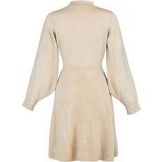 Herren - XXS Kleider Trendyol Collection WoMens Crew neck A-line Dress Beige