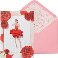 Rojo Tarjetas & Invitaciones Red Dress Girl Birthday Card