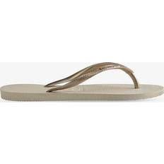 Beige Klipklappere Havaianas Flip Flops Slim