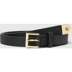 Lauren Ralph Lauren Tilbehør Lauren Ralph Lauren Pebbled Leather-Lrl Cap 20-Blt - Black
