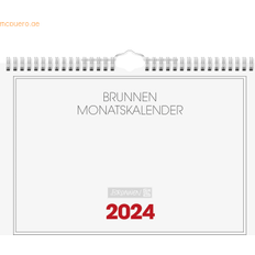 Brunnen Monatskalender 2024 1 Seite = 1 Monat A4