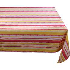 Linen Tablecloths Red, Striped Water Linen Tablecloth White