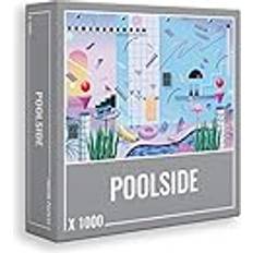Cloudberries Poolside – Premium Jigsaw Puzzle for Adults with Cool, Retro 1980s Swimming Pool Design 1000 Pieces