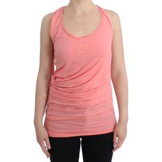 One Size - Woman Tank Tops Cavalli Pink cotton tank top IT42