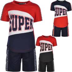 Bukser Boy's t-shirt and shorts set Red/Black/Blue