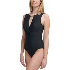 Calvin Klein Swimsuits Calvin Klein Keyhole One Piece Swimsuit In Black