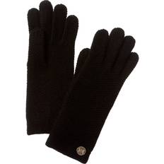 Leather Gloves Bruno Magli Honeycomb Stitch Cashmere Gloves