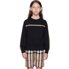 Black Knitted Sweaters Children's Clothing Burberry Kids Black Check Sweatshirt BLACK 3Y