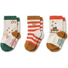 Leopard Underkläder Liewood Silas Socks 3-Pack Leopard Sandy