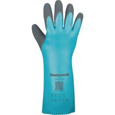 Honeywell Safety FLEXTRIL 211 Black, Green Nitrile Chemical Resistant Gloves, 9, Nitrile Coating