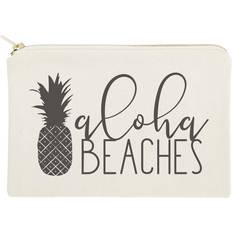 Women Toiletry Bags & Cosmetic Bags Aloha Beaches Cotton Canvas Cosmetic Bag