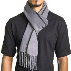 Skiing Scarfs Alpine Swiss Alpine Swiss Mens Plaid Scarf Soft Winter Scarves Unisex,Gray Stripe,One