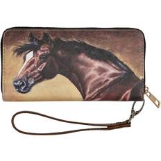 Purple Wallets & Key Holders AWST Int'l "Lila" Bay Horse Head Clutch Wallet - STD