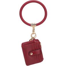 Keychains MKF Collection Jordyn Vegan Leather Bracelet Keychain with a Credit Card Holder