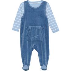 Velour Jumpsuits Barnkläder Fixoni Klädset, Blue Fushion