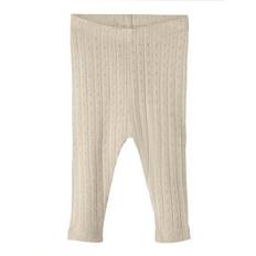 Barnkläder Name It Rippstrick Leggings Beige 86