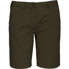 Kariban Washed Effect Bermuda Shorts Dark Green