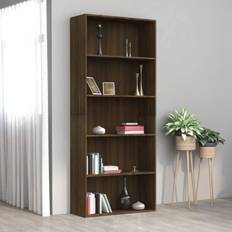vidaXL 5-Tier Book Cabinet Engineered Wood Display
