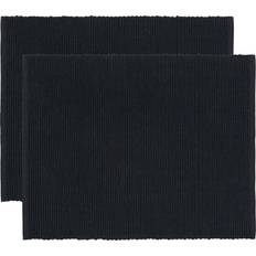 Linum Individuales Linum 2 Manteles Uni 35 x 46 cm Negro Individuales Negro