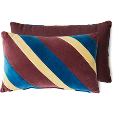 Textiles HKliving Cojín Striped Velvet 30x50 cm Speakeasy Marrón