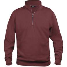 Basic half zip Clique Basic Half-Zip Sweatshirt - Burgundy