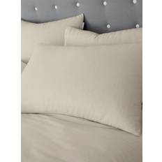 Cotton - White Pillow Cases Catherine Lansfield Brushed Cotton' Pair Cream Pillow Case White (76x)
