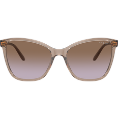Vogue Eyewear Gennemsigtige Karamel Solbriller Med Lilla Linser - Beige
