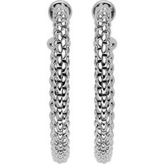 Fope Essentials 18ct White Gold Hoop Earrings