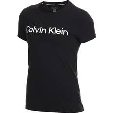 Calvin Klein Modal Tops Calvin Klein Performance Damen Kurzärmeliges T-Shirt, Schwarz