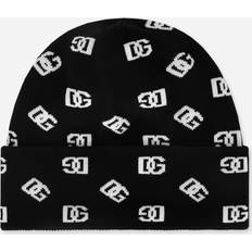 Dolce & Gabbana Homme Chapeaux Dolce & Gabbana Jacquard Knit Hat with DG Monogram