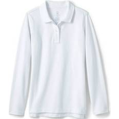 Lands' End School Uniform Girls Long Sleeve Feminine Fit Mesh Polo Shirt