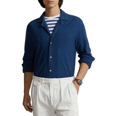 Men - Mesh Shirts Polo Ralph Lauren Indigo-Dyed Mesh Camp Shirt in Indigo