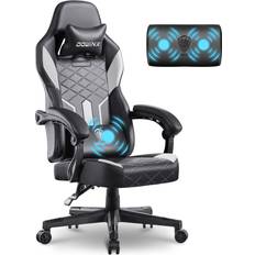 Dowinx Adult - Leather Gaming Chairs Dowinx Dowinx Gaming Chair with Pocket Spring Cushion, Ergonomic Computer Chair High Back, Reclining Massage Game Chair Pu Leather 350LBS, White