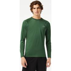 Lacoste Elastan/Lycra/Spandex T-shirts Lacoste Long Sleeved Stretch Jersey Sport T-shirt Green