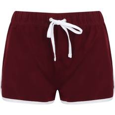 Leather Shorts Retro Shorts Burgundy