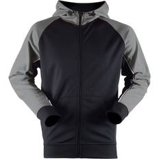 Finden & Hales Moisture Wicking Panelled Sports Hoodie Black