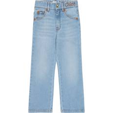 Kids Blue Embroidered Jeans Z04 Bleach 10Y