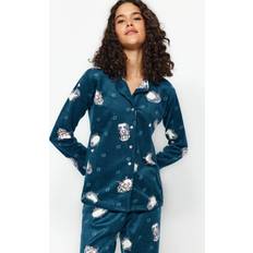 Trendyol Collection Pyjamas - Grå/Petroleum/Orange/Hvid
