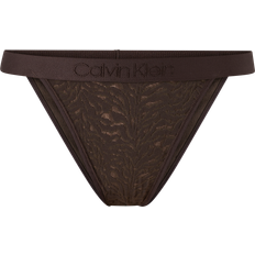 Calvin Klein Brown Knickers Calvin Klein High Leg Tanga Thong - Brown