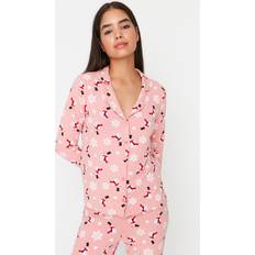 Mujer - Multicolor Pijamas Trendyol Collection Bedrucktes Strick-Pyjama-Set THMAW21PT0775